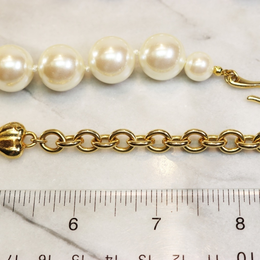Carolee Simulated Pearl Adjustable Choker Necklace w/ Extra Large Creamy Pearls - Picture 12 of 16